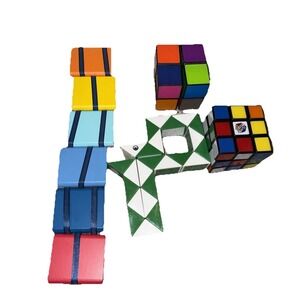 Rubiks Star, Rubiks Cube, Snake And Jacob's Ladder Toys